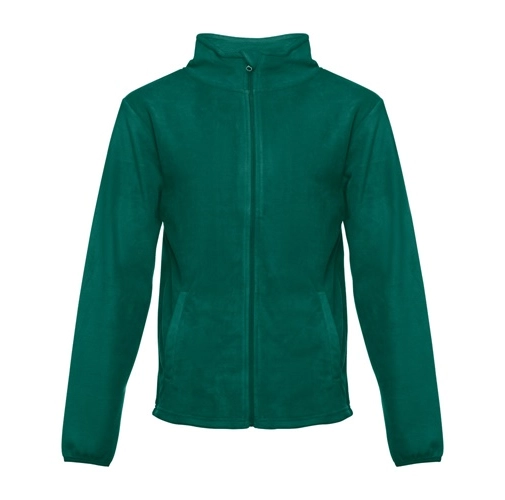 verde oscuro THC HELSINKI. Chaqueta polar para hombre, con cremallera
