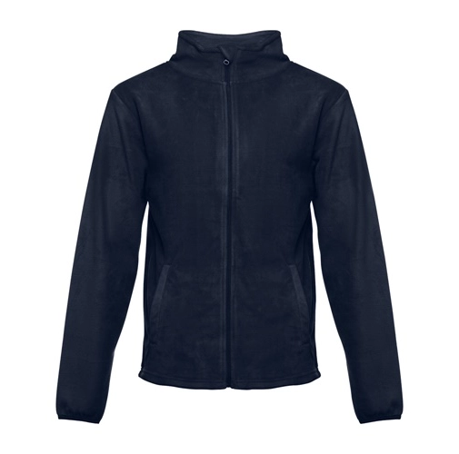 azul marino THC HELSINKI. Chaqueta polar para hombre, con cremallera