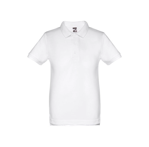 white THC ADAM KIDS WH. Polo de niños unisex