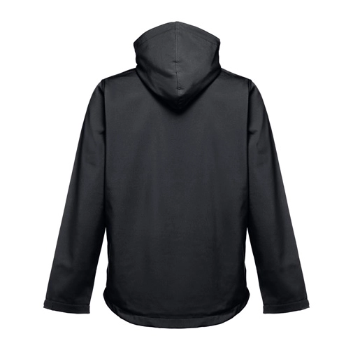 THC ZAGREB. Chaqueta softshell para hombre, con capucha removible