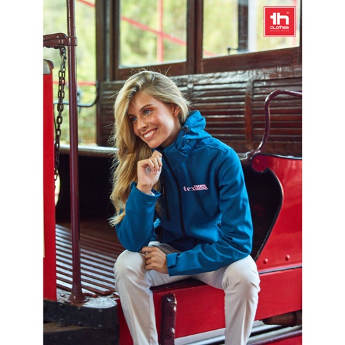 THC ZAGREB WOMEN. Chaqueta softshell para mujer, con capucha removible