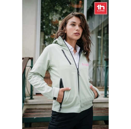 THC ZAGREB WOMEN. Chaqueta softshell para mujer, con capucha removible