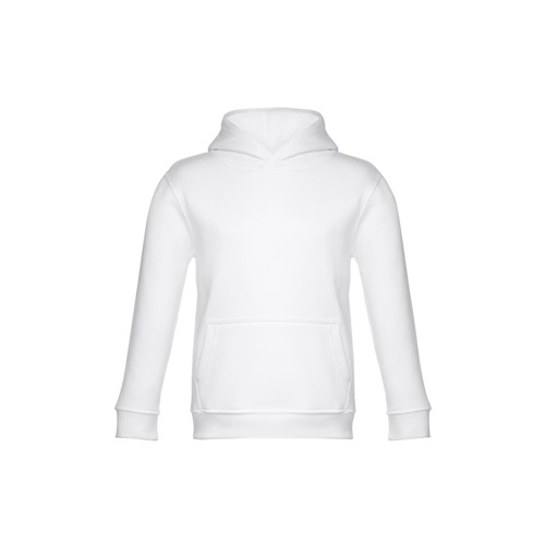 white THC PHOENIX KIDS WH. Sudadera unisex para niños, con capucha