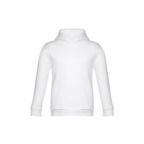 white THC PHOENIX KIDS WH. Sudadera unisex para niños, con capucha