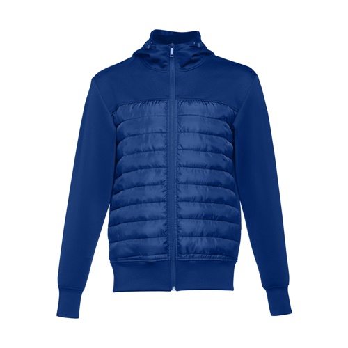 azul royal THC SKOPJE. Chaqueta para hombre, con capucha