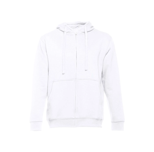 white THC AMSTERDAM WH. Sudadera unisex con cremallera y capucha