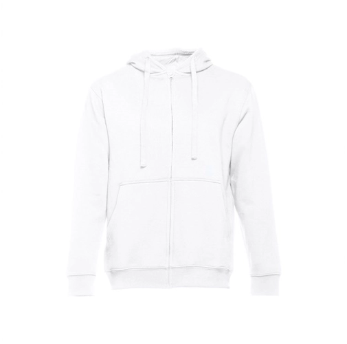 white THC AMSTERDAM WH. Sudadera unisex con cremallera y capucha