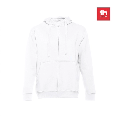 THC AMSTERDAM WH. Sudadera unisex con cremallera y capucha