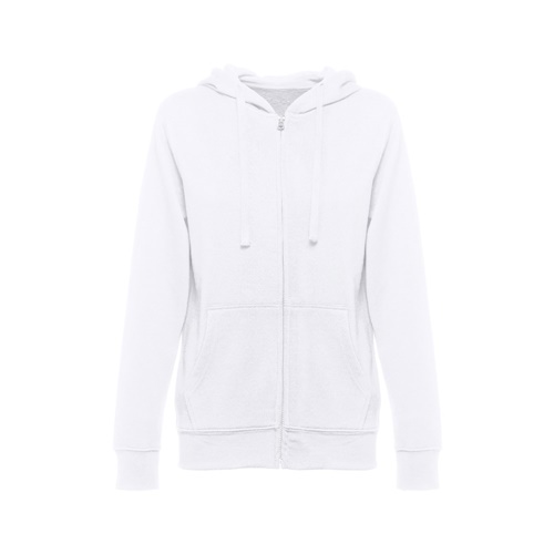 white THC AMSTERDAM WOMEN WH. Sudadera de mujer con cremallera y capucha