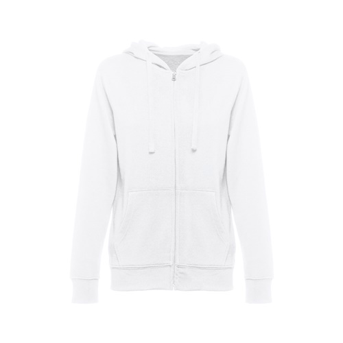 white THC AMSTERDAM WOMEN WH. Sudadera de mujer con cremallera y capucha