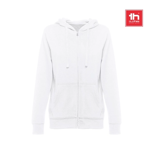 THC AMSTERDAM WOMEN WH. Sudadera de mujer con cremallera y capucha