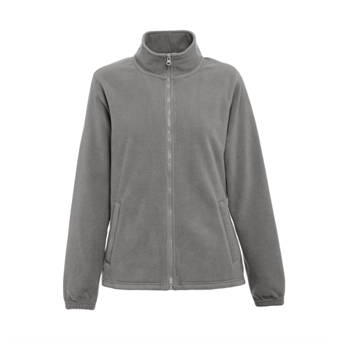 gray THC GAMA WOMEN. Chaqueta polar de mujer con cremallera