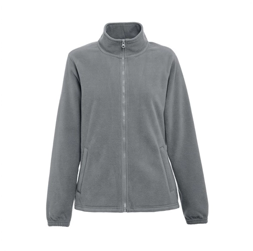 gray THC GAMA WOMEN. Chaqueta polar de mujer con cremallera