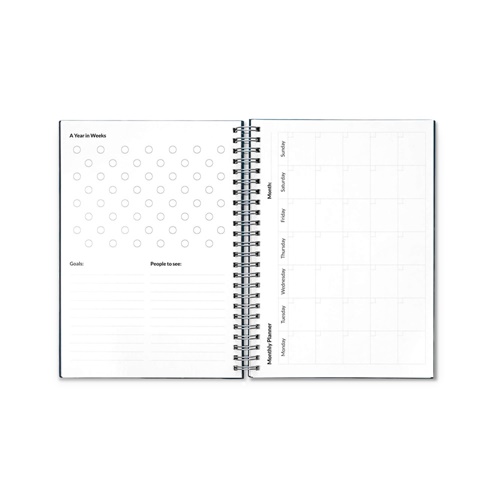 azul marino STARTER KIT INFINITE PLANNER A5. El set incluye un \