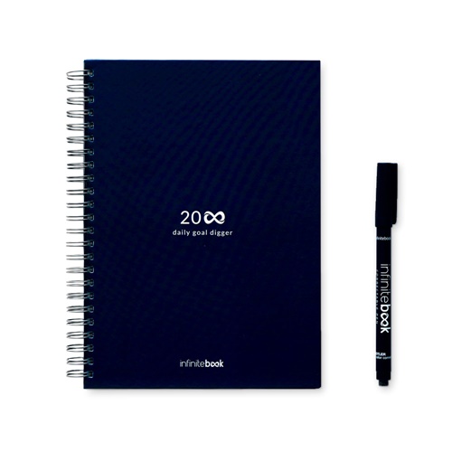 azul marino STARTER KIT INFINITE PLANNER A5. El set incluye un \