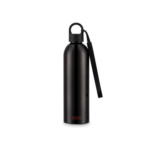 black MELIOR STEEL. Botella de agua de doble pared 500 ml
