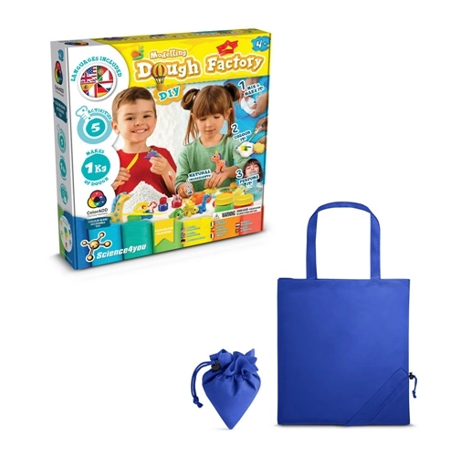 azul royal Modeling Dough Factory Kit II. Juego educativo suministrado con una bolsa de regalo plegable de 190T