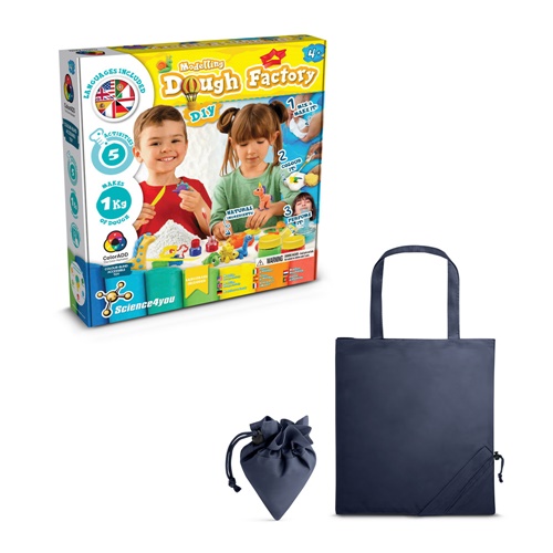 azul marino Modeling Dough Factory Kit II. Juego educativo suministrado con una bolsa de regalo plegable de 190T