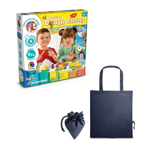 azul marino Modeling Dough Factory Kit II. Juego educativo suministrado con una bolsa de regalo plegable de 190T
