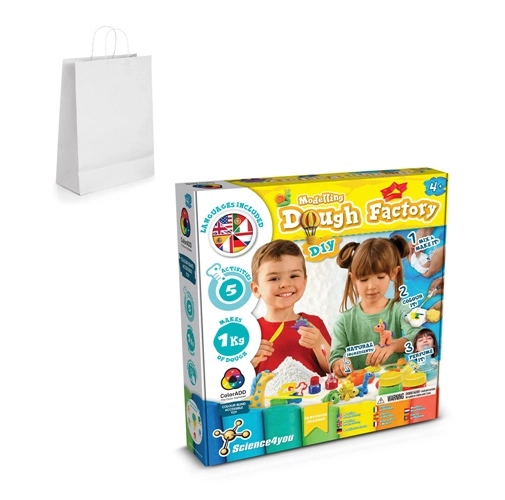 Modeling Dough Factory Kit III. Juego educativo suministrado con una bolsa de regalo de papel kraft (100 g/m²)