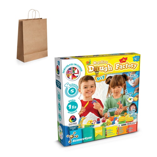 Modeling Dough Factory Kit IV. Juego educativo suministrado con una bolsa de regalo de papel kraft (115 g/m²)