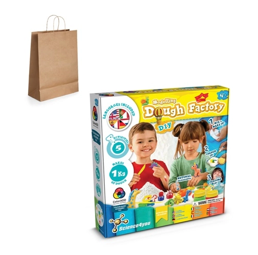 Modeling Dough Factory Kit IV. Juego educativo suministrado con una bolsa de regalo de papel kraft (115 g/m²)