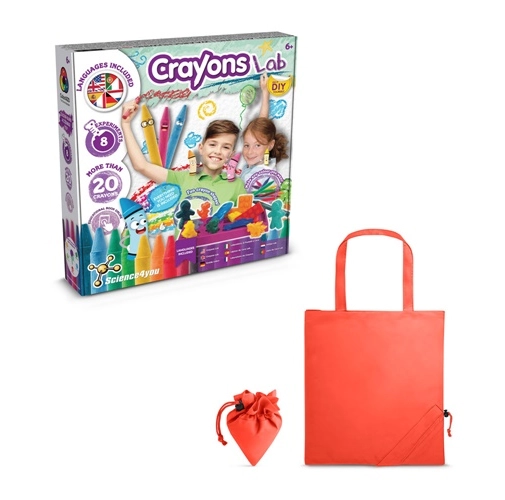Crayon Factory Kit II. Juego educativo suministrado con una bolsa de regalo plegable de 190T