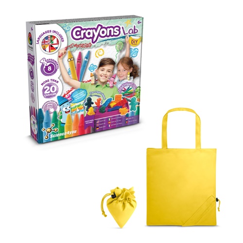 yellow Crayon Factory Kit II. Juego educativo suministrado con una bolsa de regalo plegable de 190T