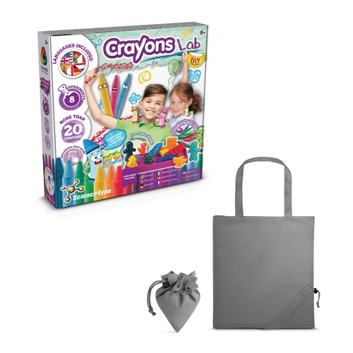 gray Crayon Factory Kit II. Juego educativo suministrado con una bolsa de regalo plegable de 190T