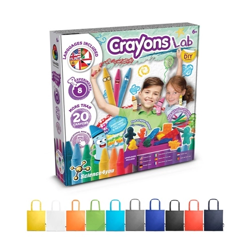 Crayon Factory Kit II. Juego educativo suministrado con una bolsa de regalo plegable de 190T