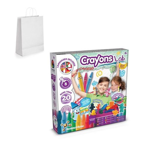 Crayon Factory Kit III. Juego educativo suministrado con una bolsa de regalo de papel kraft (100 g/m²)