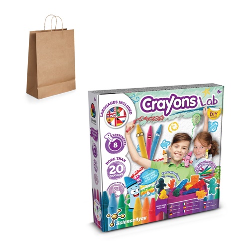 Crayon Factory Kit IV. Juego educativo suministrado con una bolsa de regalo de papel kraft (115 g/m²)