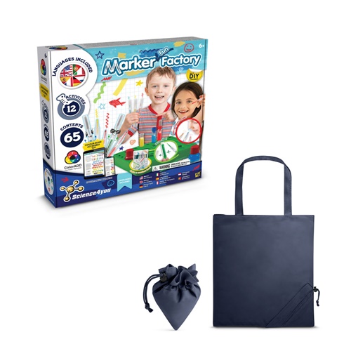 azul marino DIY Pen Factory Kit II. Kit educativo suministrado con una bolsa de regalo plegable de 190T