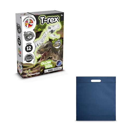 blue Fossil Excavation Kit IV. Juego educativo suministrado con una bolsa de regalo de non woven (80 g/m²)
