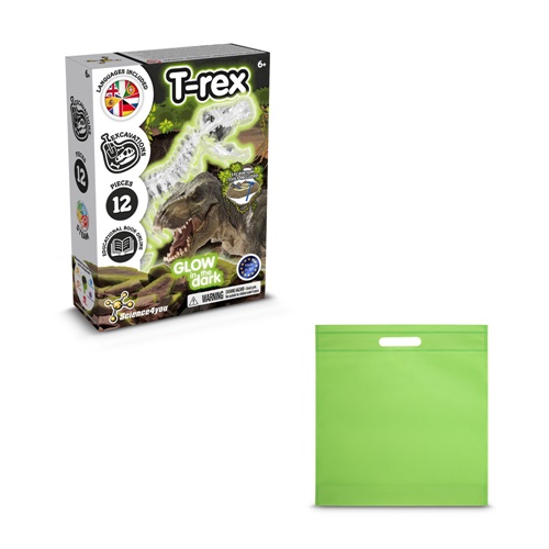 verde claro Fossil Excavation Kit IV. Juego educativo suministrado con una bolsa de regalo de non woven (80 g/m²)