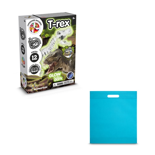 azul claro Fossil Excavation Kit IV. Juego educativo suministrado con una bolsa de regalo de non woven (80 g/m²)