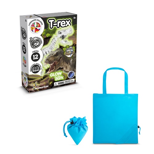 azul claro Fossil Excavation Kit V. Juego educativo suministrado con una bolsa de regalo plegable de 190T