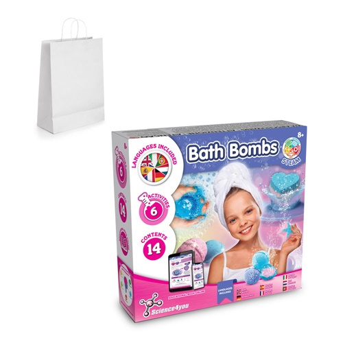 Bath Bombs Kit II. Juguete educativo suministrado con una bolsa de regalo de papel kraft (90 g/m²)