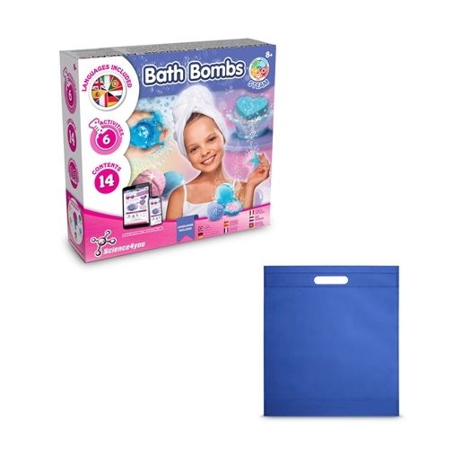 azul royal Bath Bombs Kit IV. Juguete educativo suministrado con una bolsa de regalo de non woven (80 g/m²)