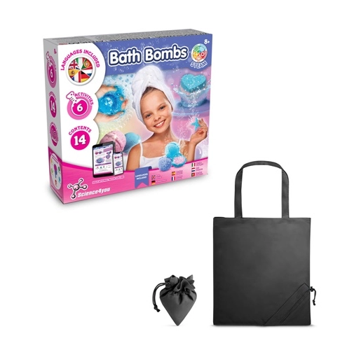 Bath Bombs Kit V. Juguete educativo suministrado con una bolsa de regalo plegable de 190T