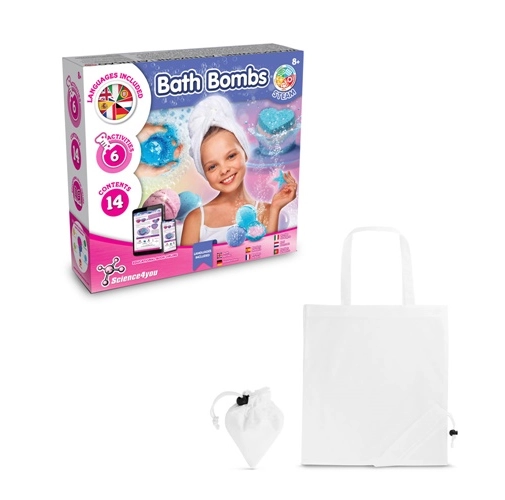 Bath Bombs Kit V. Juguete educativo suministrado con una bolsa de regalo plegable de 190T