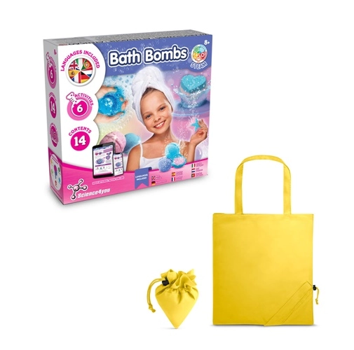 Bath Bombs Kit V. Juguete educativo suministrado con una bolsa de regalo plegable de 190T