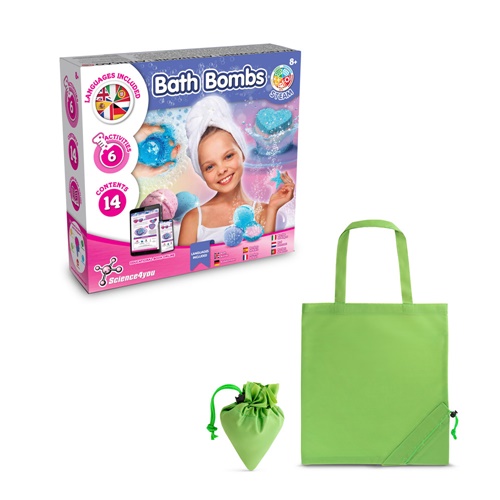 verde claro Bath Bombs Kit V. Juguete educativo suministrado con una bolsa de regalo plegable de 190T