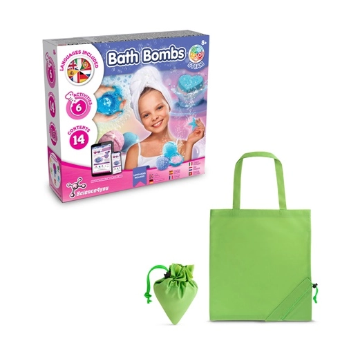 Bath Bombs Kit V. Juguete educativo suministrado con una bolsa de regalo plegable de 190T