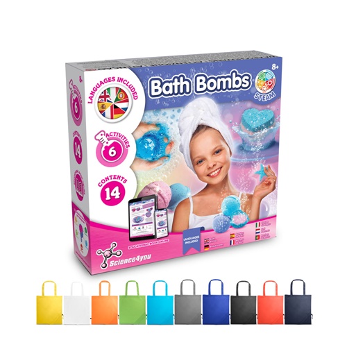 Bath Bombs Kit V. Juguete educativo suministrado con una bolsa de regalo plegable de 190T