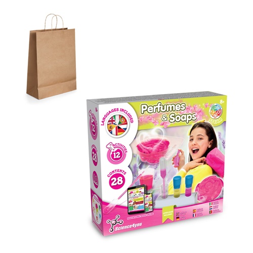 Perfume & Soap Factory Kit III. Juego educativo suministrado con una bolsa de regalo de papel kraft (115 g/m²)