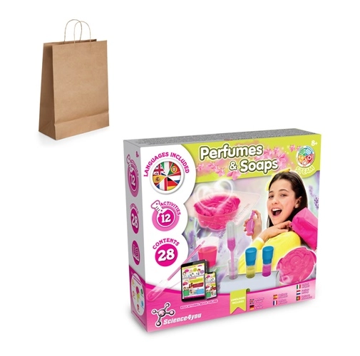 Perfume & Soap Factory Kit III. Juego educativo suministrado con una bolsa de regalo de papel kraft (115 g/m²)