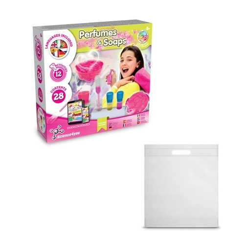 white Perfume & Soap Factory Kit IV. Juego educativo suministrado con una bolsa de regalo de non woven (80 g/m²)