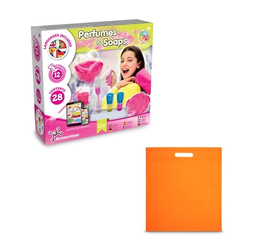 orange Perfume & Soap Factory Kit IV. Juego educativo suministrado con una bolsa de regalo de non woven (80 g/m²)