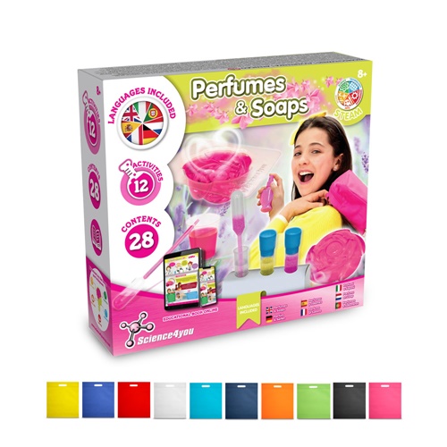 Perfume & Soap Factory Kit IV. Juego educativo suministrado con una bolsa de regalo de non woven (80 g/m²)